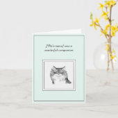 Siberian Cat Sympathy Card Karte (Gelbe Blume)