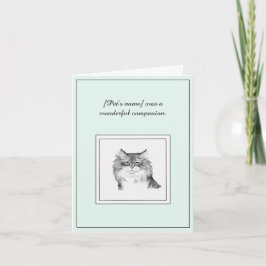 Siberian Cat Sympathy Card Karte