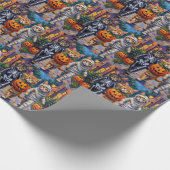 Siberian Cats Trick-or-Treating Halloween Costumes Geschenkpapier (Ecke)