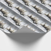 Siberian Huskey Creating a Snow Angel Geschenkpapier (Ecke)