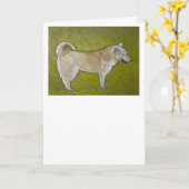 Siberian Huskie Grußkarte Karte (Gelbe Blume)