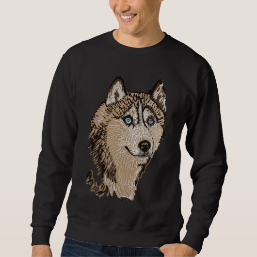 Siberian Husky 2 Ts Angepasst Sweatshirt (Vorderseite)