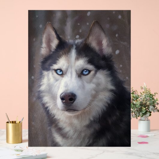 Siberian Husky Acrylschild (Hochzeit)
