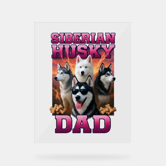 Siberian Husky Acrylschild (Vorderseite)