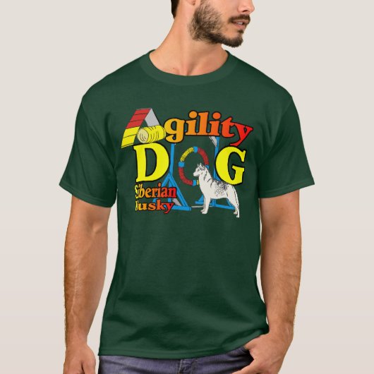 Siberian Husky Agility T-Shirt (Vorderseite)