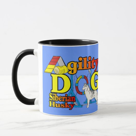 Siberian Husky Agility Tasse (Links)