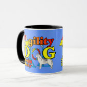 Siberian Husky Agility Tasse (Vorderseite Links)