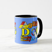 Siberian Husky Agility Tasse (VorderseiteRechts)