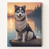 Siberian Husky am See Notizblock (Rückseite)