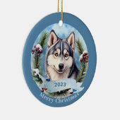 Siberian Husky Art Dog Pet Keramik Ornament (Rechts)