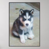 Siberian Husky Art Poster (Vorne)