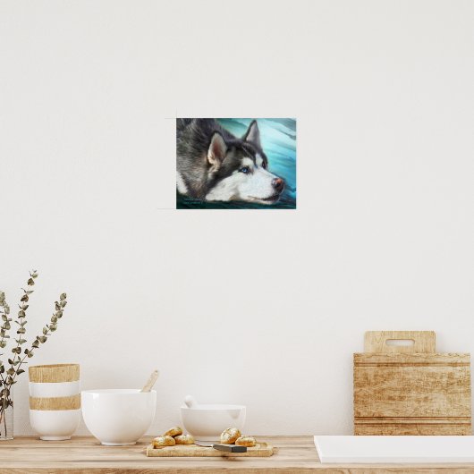Siberian Husky Art Poster/Print Poster (Küche)