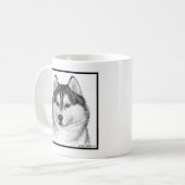 Siberian Husky Art von Glenda S. Harlan Kaffeetasse (Vorderseite Links)