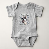 Siberian Husky Baby Bodysuit