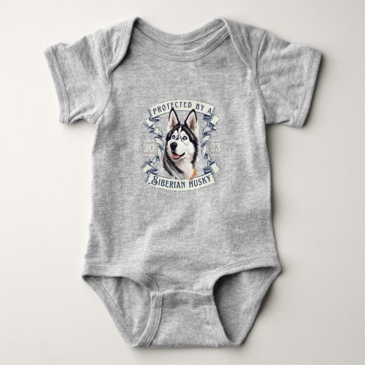 Siberian Husky Baby Bodysuit Baby Strampler (Vorderseite)