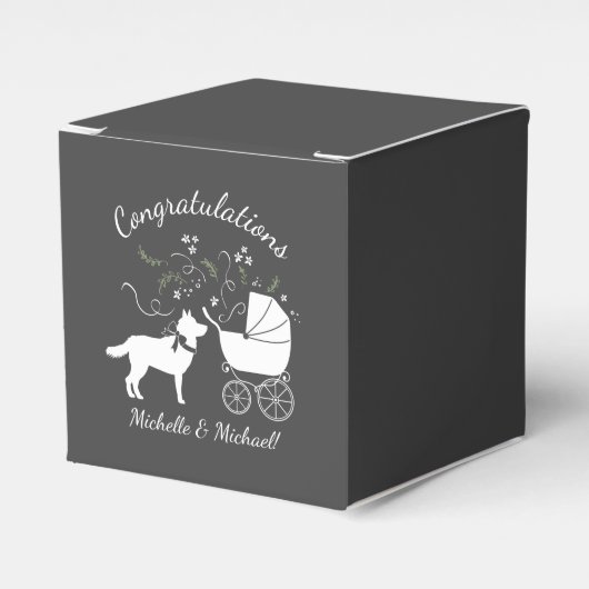 Siberian Husky Baby Shower Geschenkschachtel (Vorderseite)