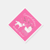 Siberian Husky Baby Shower Serviette (Ecke)