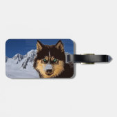 Siberian Husky Bag Tag Gepäckanhänger (Rückseite horizontal)