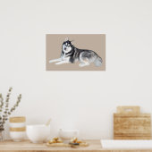 Siberian Husky Beautiful Print Poster (Küche)
