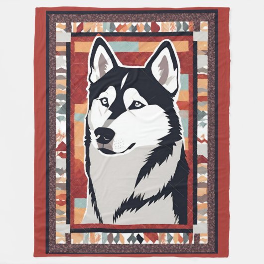Siberian Husky Blanket Fleecedecke (Vorderseite)