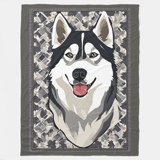 Siberian Husky Blanket Fleecedecke (Vorderseite)