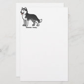 Siberian Husky Briefpapier (Vorne/Hinten)
