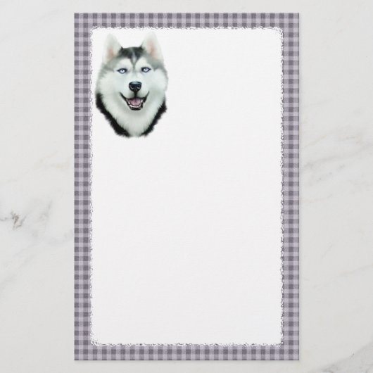 Siberian Husky Briefpapier (Vorderseite)