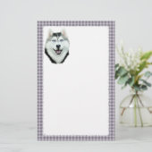 Siberian Husky Briefpapier (Stehend Vorderseite)