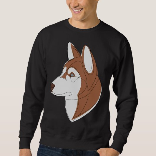 Siberian Husky Brown Sweatshirt (Vorderseite)
