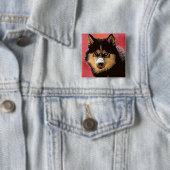 Siberian Husky Button (Beispiel)