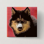 Siberian Husky Button (Vorderseite)
