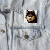 Siberian Husky Button (Beispiel)