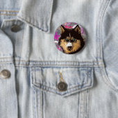Siberian Husky Button (Beispiel)