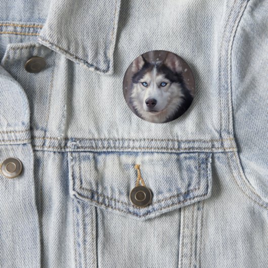 Siberian Husky Button (Beispiel)