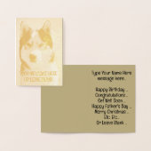 Siberian Husky Card / Alaskan Malamute Card Leere Folienkarte (Anzeige)