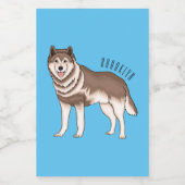 Siberian husky cartoon illustration lebensmitteletikett (Einzelnes Label)
