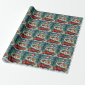Siberian Husky Christmas Santa Bag Adventure Geschenkpapier (Ungerollt)