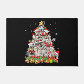 Siberian husky christmas tree lights Dog Xmas Fußmatte (Vorderseite)