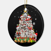 Siberian husky christmas tree lights Dog Xmas Keramik Ornament (Links)