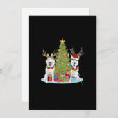Siberian Husky Christmas Tree with Presents Einladung (Vorne/Hinten)