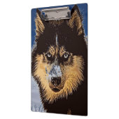 Siberian Husky Clipboard Klemmbrett (Links)