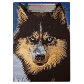 Siberian Husky Clipboard Klemmbrett (Vorderseite)