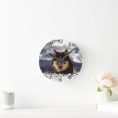 Siberian Husky Clock Runde Wanduhr (Zuhause)