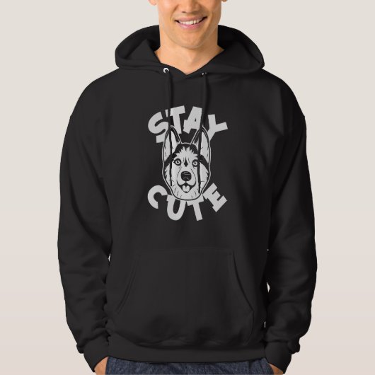 Siberian Husky Cool Pet Dog Breed Stay Cute Hoodie (Vorderseite)