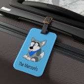 Siberian Husky Customizable Luggage Tag Gepäckanhänger