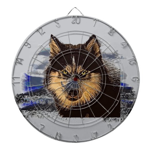 Siberian Husky Dart Board Dartscheibe (vorne)