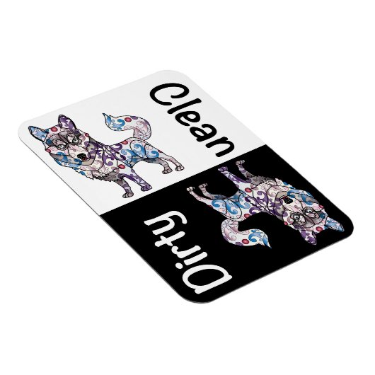 Siberian Husky Dishwasher Magnet (Rechte Seite)