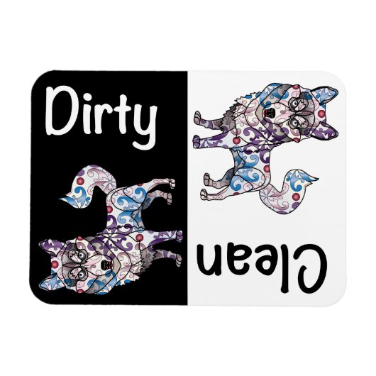 Siberian Husky Dishwasher Magnet (Horizontal)