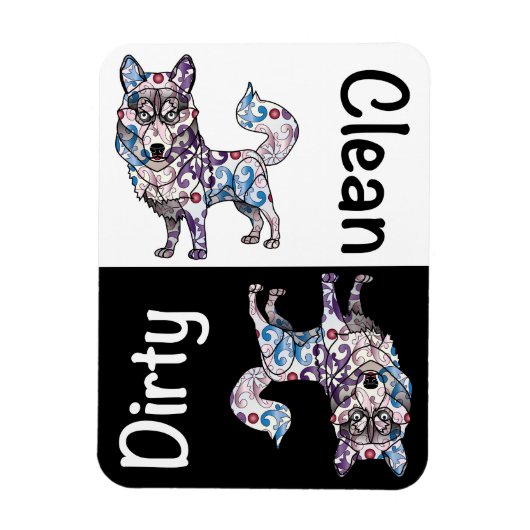 Siberian Husky Dishwasher Magnet (Vertikal)