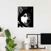 Siberian Husky Dog 162 Poster (Heimbüro)